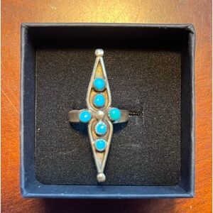 Vintage Turquoise 925 silver size 5.5
